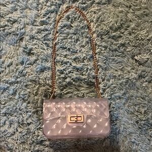 Elegant Quilted Chain Bag - White